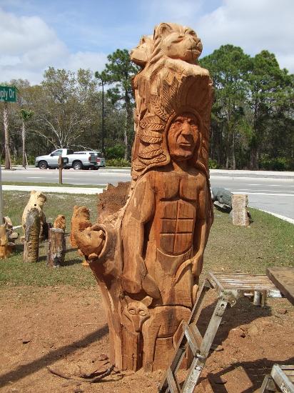 Contemporary totem pole